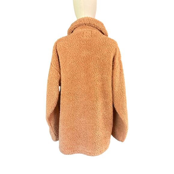Billabong Teddy Fleece Sherpa Shacket Camel Tan Jacket Women’s Large ABJFT00187 - Picture 5 of 10